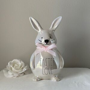 Rae Dunn irridescent Easter Love Bunny Decor